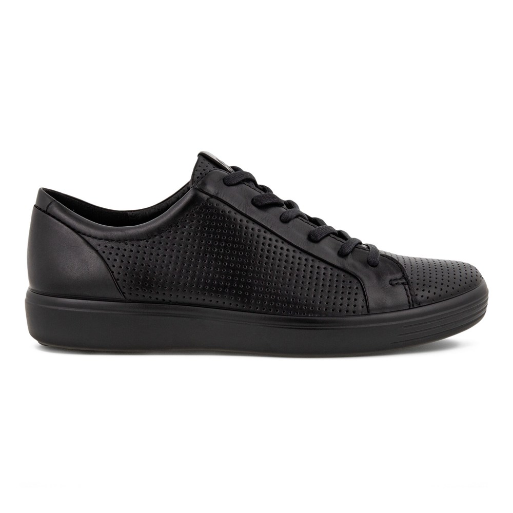 ECCO Mens Sneakers Black - Soft 7 Laced - NHL-146038